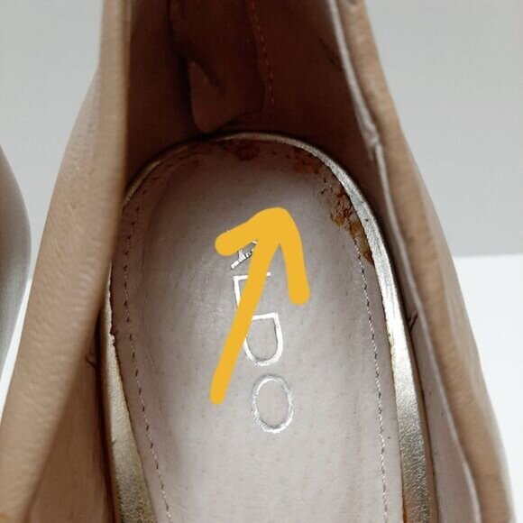 ALDO Everest Leather Open Toe High Heel Sandals Nude Cream & Silver Sz 10 Eur 41 - Picture 15 of 16